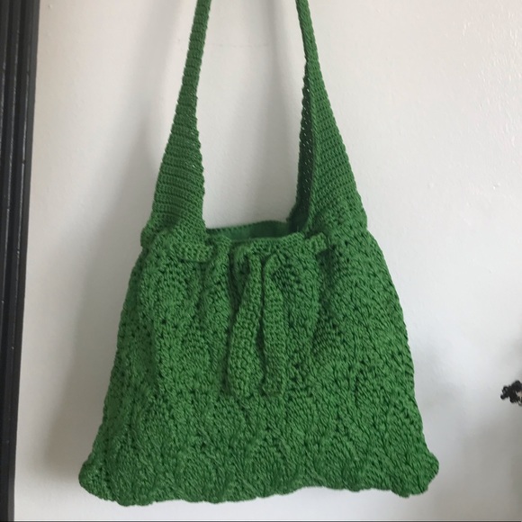 The Sak Handbags - The Sak bright green tote.